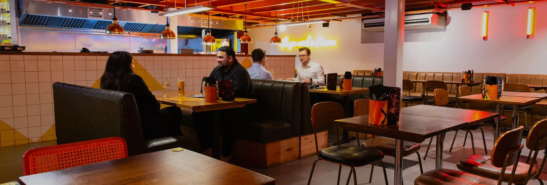 Inside The Flavour Trailer restaurant in Brixworth